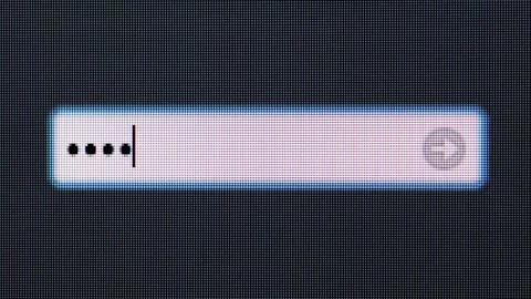 Secure Login Access, Typing Password and Authentication. Digital Privacy Stock Footage 254417426