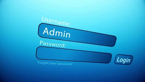 Secure Login Access, Typing Password and Authentication. Digital Privacy Stock Footage 254417449