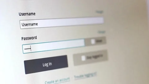 Secure Login Access, Typing Password and Authentication. Digital Privacy Stock Footage 254417495
