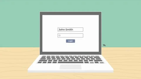 Secure Login Access, Typing Password and Authentication. Digital Privacy Stock Footage 254417514