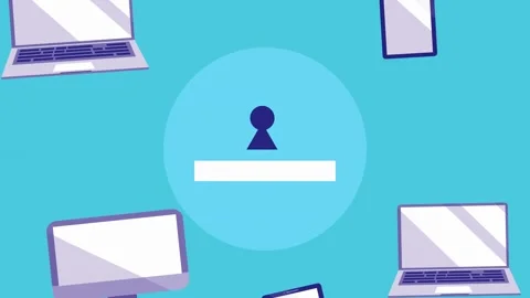 Secure Login Access, Typing Password and Authentication. Digital Privacy Stock Footage 254417565