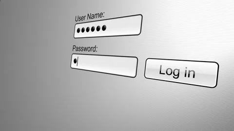 Secure Login Access, Typing Password and Authentication. Digital Privacy Stock Footage 254417569