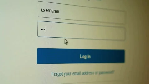 Secure Login Access, Typing Password and Authentication. Digital Privacy Stock Footage 254417686