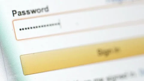 Secure Login Access, Typing Password and Authentication. Digital Privacy Stock Footage 254417766