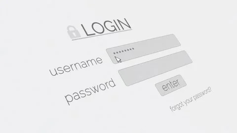 Secure Login Access, Typing Password and Authentication. Digital Privacy Stock Footage 254417806