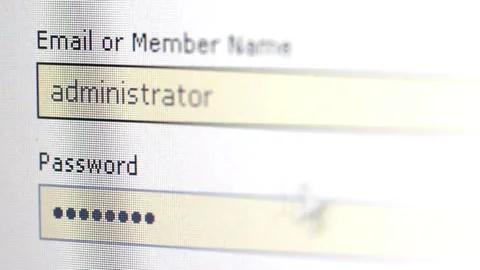 Secure Login Access, Typing Password and Authentication. Digital Privacy Stock Footage 254417876