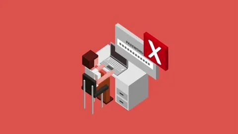 Secure Login Access, Typing Password and Authentication. Digital Privacy Stock Footage 254417880