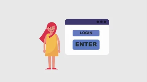 Secure Login Access, Typing Password and Authentication. Digital Privacy Stock Footage 254417895
