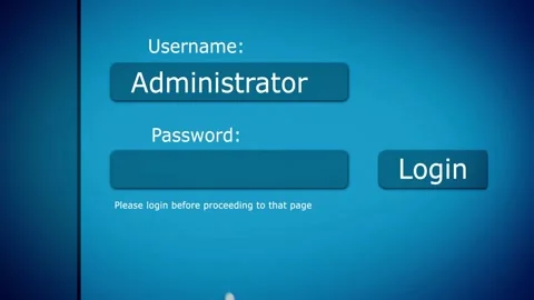 Secure Login Access, Typing Password and Authentication. Digital Privacy Stock Footage 254417928