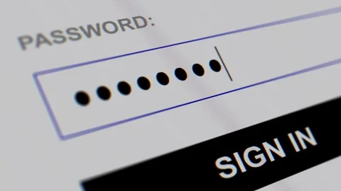 Secure Login Access, Typing Password and Authentication. Digital Privacy Stock Footage 254417931