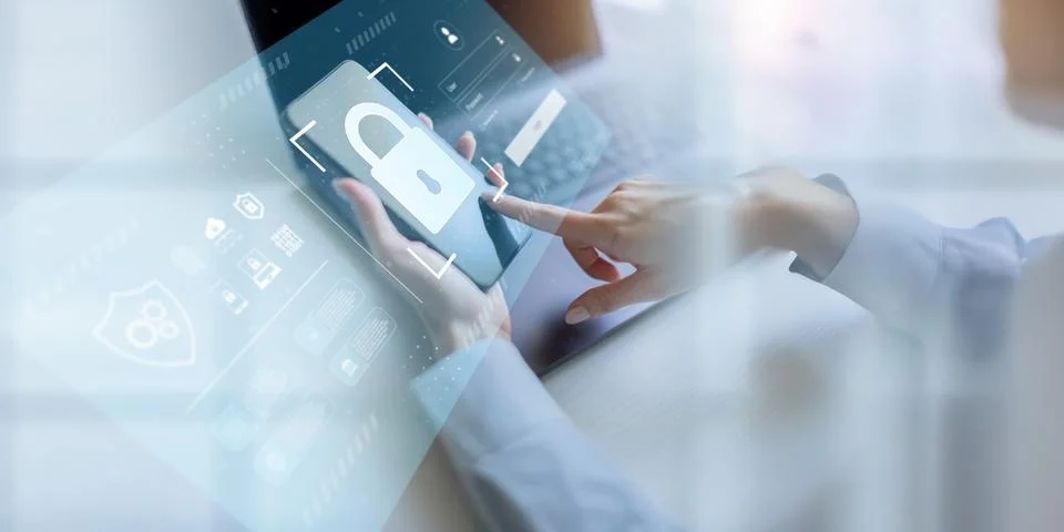 Secure Login and Cybersecurity Authentication Interface Technology concept. Stock Photos