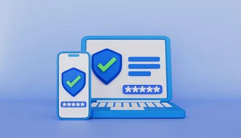 Secure login authentication verification, Password secure login verification Stock Illustration
