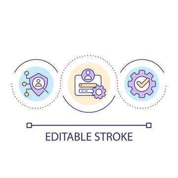 Secure login data loop concept icon イラスト素材