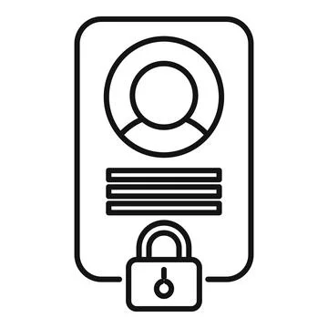 Secure login system protecting user data with padlock icon Illustrazione stock