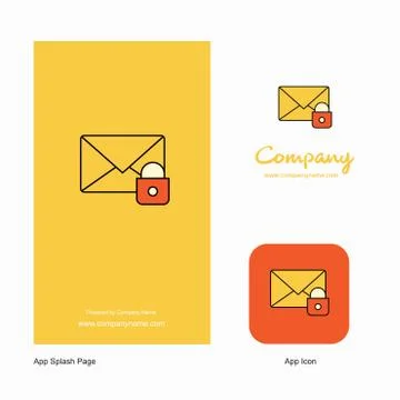 Secure mail Company Logo App Icon and Splash Page Design. Creative Business A Stock Illustration