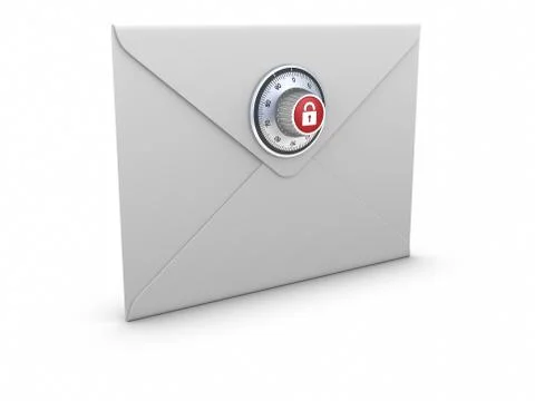 Secure mail concept Stock Illustration