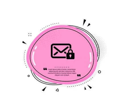 Secure Mail icon. Private Message correspondence sign. Vector Stock Illustration