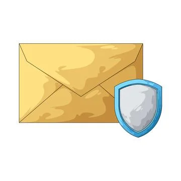 Secure mail illustration Stock Illustration