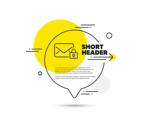 Secure Mail line icon. Private Message correspondence sign. Vector Stock Illustration
