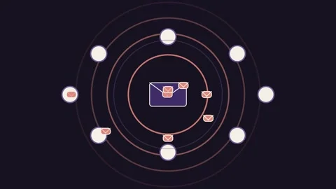 Secure Message Diffusion Network Loop Video stock 342581913
