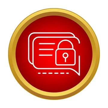 Secure messaging app displaying chat privacy and data safety icon Stock Illustration