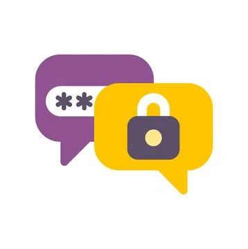 Secure messaging chat privacy protecting online communication Illustrazione stock