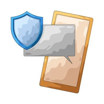 Secure messaging on mobile illustration Illustrazione stock