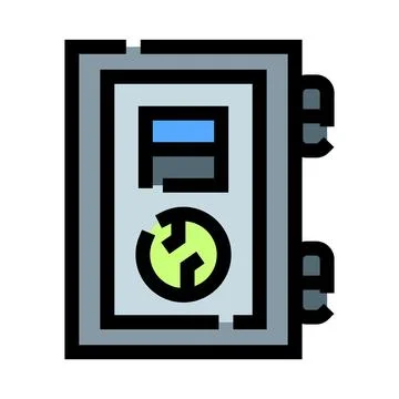 Secure metal box protecting valuable assets and data Stock Illustration