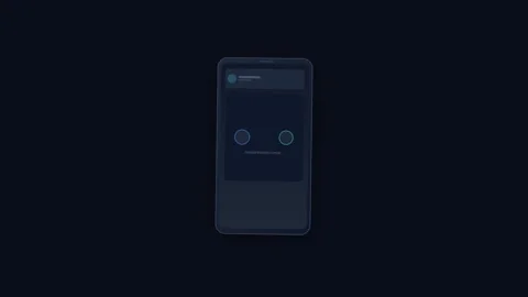 Secure Mobile Banking Interface Animation Featuring Biometric Fingerprint L.. Stock-Footage 346130413