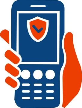 Secure mobile delivery app verification icon Stock Illustration