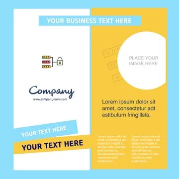 Secure network Company Brochure Template. Vector Busienss Template Stock Illustration