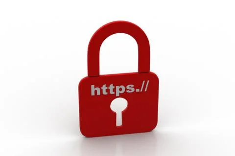 Secure network concept 免费库存插图