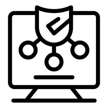Secure network connection showing data protection on computer Stock Illustration