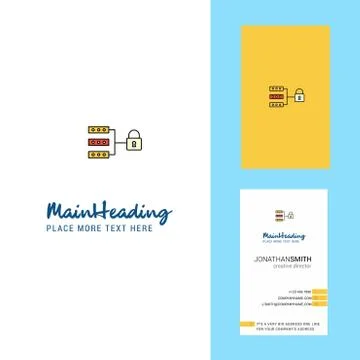 Secure network Creative Logo and business card. vertical Design Vector Stock Illustration