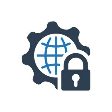 Secure Network Development Icon Stock Illustration