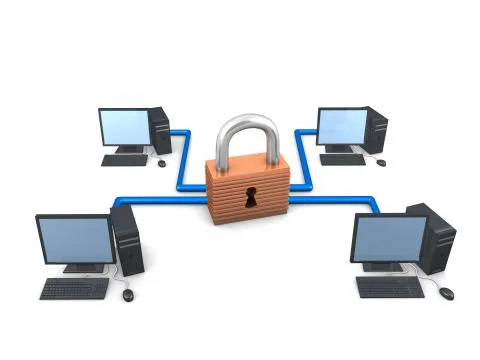 Secure network Stock Illustration