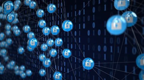 Secure Network Stock Illustration