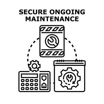 Secure ongoing maintenance planning and service management Illustrazione stock
