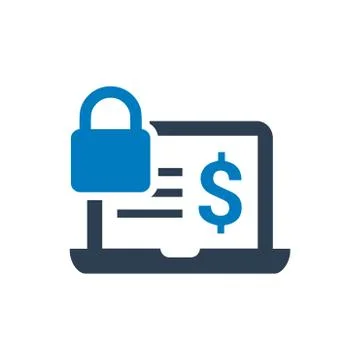 Secure Online Banking Icon Stock Illustration