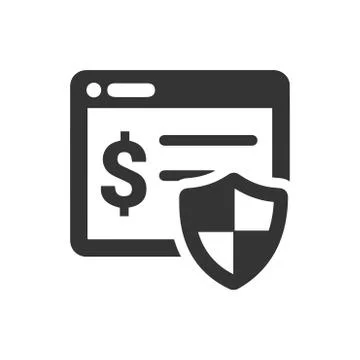 Secure Online Banking Icon Stock Illustration