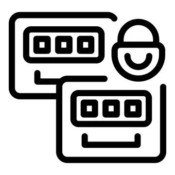 Secure online banking system protecting user data with password Illustrazione stock