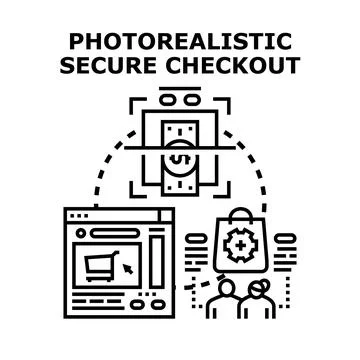 Secure online checkout process with safe digital payments Stock Illustration