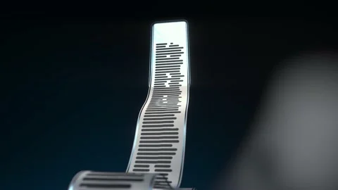 Secure online payment concept. Paper document receipt comes out of a mobile Stock Footage 148648329