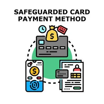 Secure online payment method using banking card 스톡 일러스트