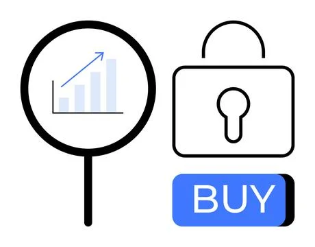 Secure Online Shopping with Data Analysis Insights and Safety Measures 스톡 일러스트