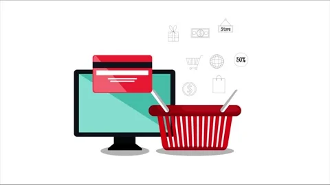 Secure Online Shopping: Easy Payments and Convenient Cart Checkout 库存影片 339342925