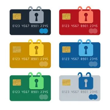 Secure online shopping icon, Stock Illustration