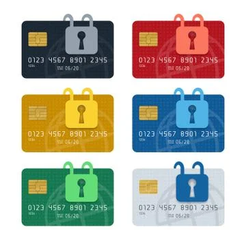 Secure online shopping icon, Illustrazione stock