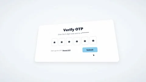 Secure otp code verification process for user authentication. 4K 库存影片 348234823