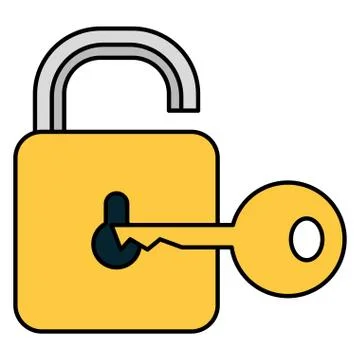 Secure padlock and key Stock-Illustration